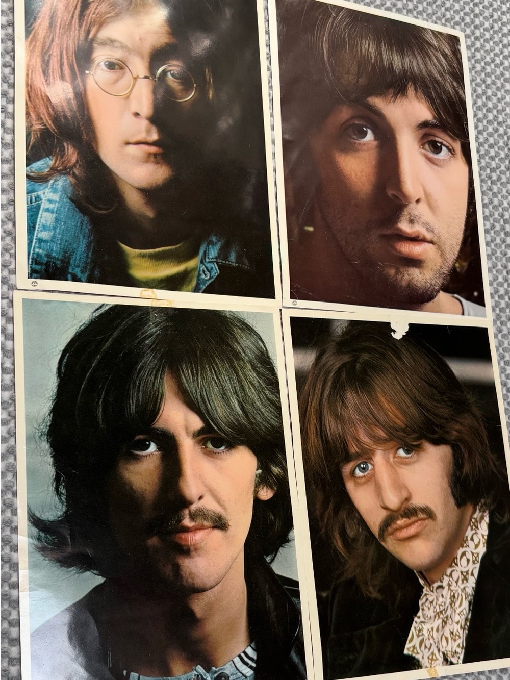 Vintage 1968 The Beatles White Album Original Photo Print Inserts Printed in USA